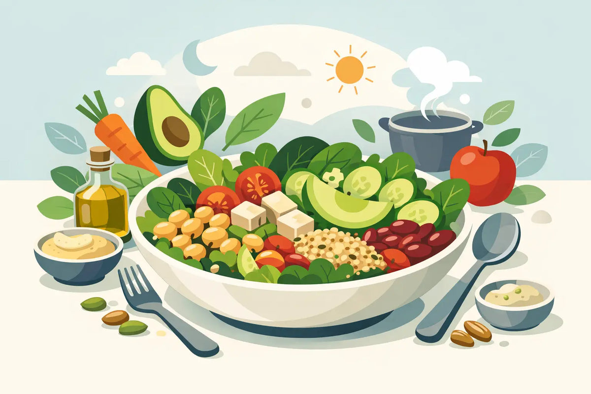 Salata vegana consistenta care chiar tine de foame