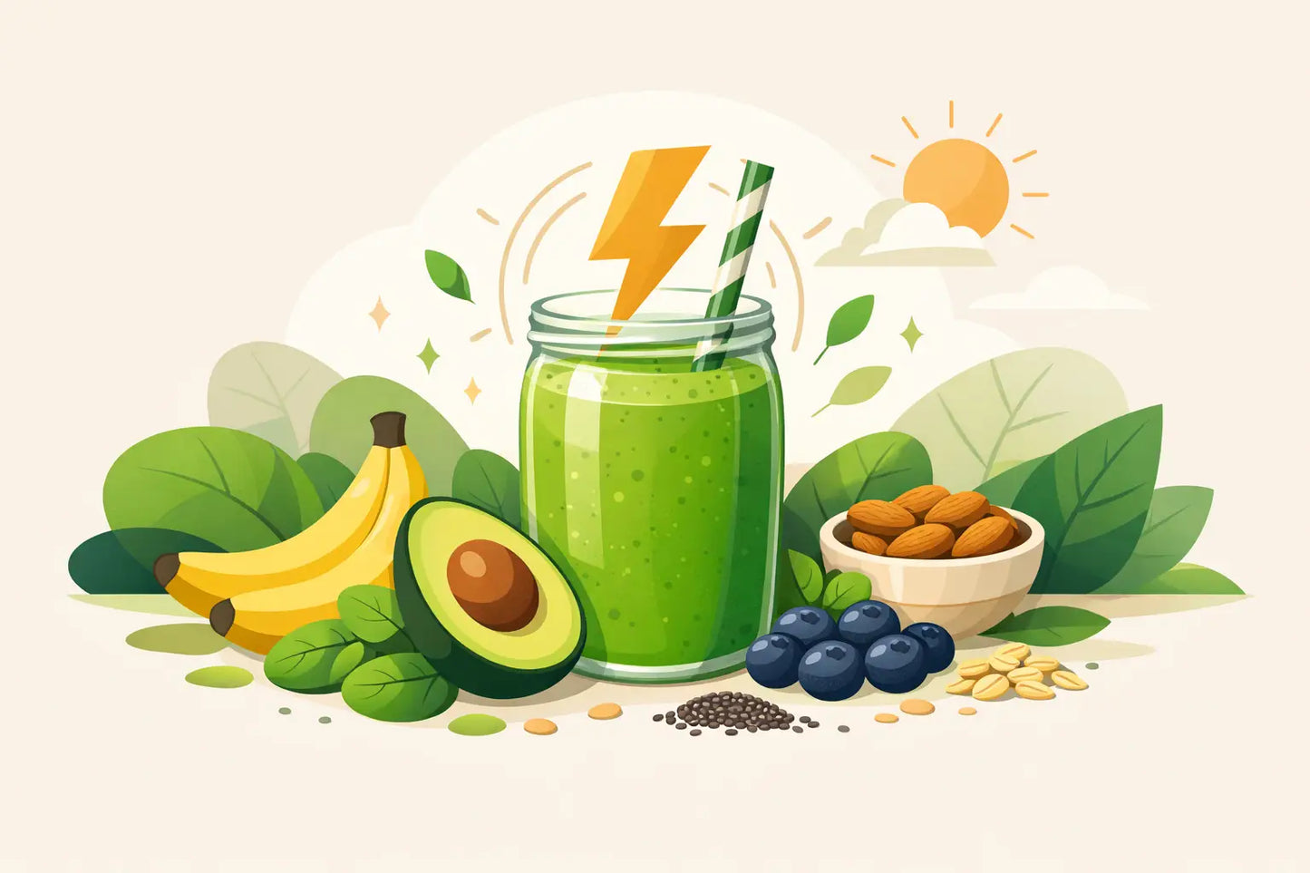 Smoothie vegan pentru energie care chiar ține