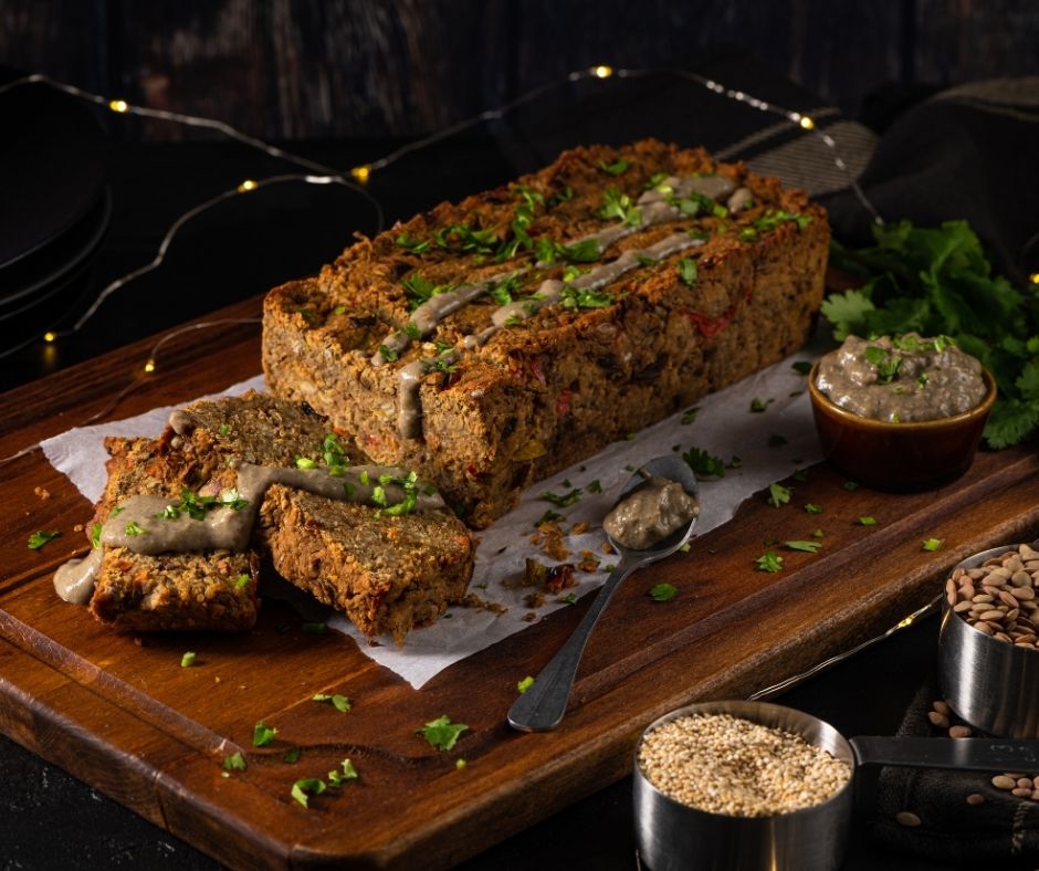 Drob vegan cu linte verde - rețetă pentru masa de Paște